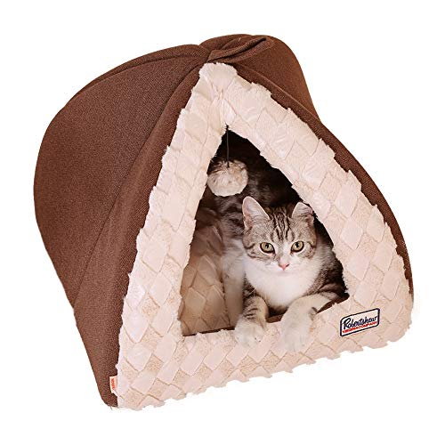 LIUYALE Cama for perros, habitación caliente for mascotas de la perrera Dog House Cat House terciopelo grueso extraíble lavable Bite Nido lienzo mascotas, for Gato y perrito recorrido y acampar Cómodo