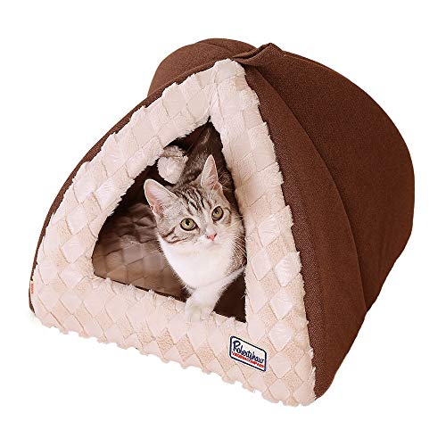 LIUYALE Cama for perros, habitación caliente for mascotas de la perrera Dog House Cat House terciopelo grueso extraíble lavable Bite Nido lienzo mascotas, for Gato y perrito recorrido y acampar Cómodo