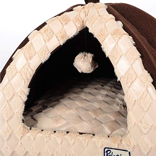 LIUYALE Cama for perros, habitación caliente for mascotas de la perrera Dog House Cat House terciopelo grueso extraíble lavable Bite Nido lienzo mascotas, for Gato y perrito recorrido y acampar Cómodo