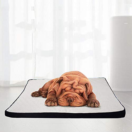 LIUYALE Cama for Perros, Mascotas colchón del Perro de la Perrera Antideslizante Humedad del cojín extraíble y Lavable a Prueba de Viento Estera del Animal doméstico, perreras portátil al Aire Libre,