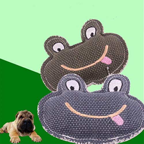 LJWLZF Juguetes para Mascotas, Suministros para adiestramiento de Perros, Juguetes Resistentes a Las mordeduras, Forma de Rana, Peluche, Juguetes para Perros y Perros pequeños y medianos