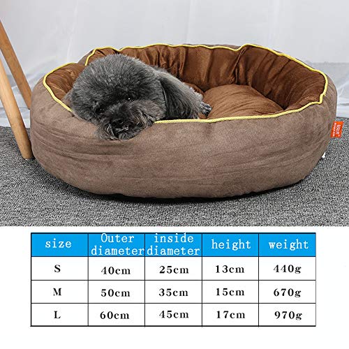 LKIHAH Cama De Perro Caseta Desmontable Y Lavable, Cuadrados Kennel Confort, Kennel Perro Mediano,Marrón,S