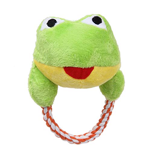 LUOSI Perro Gato Cachorro Peluches Interactivo Mascota Cachorro Chew Squeak Pig Juguete Sonido con Cuerda Pato Rana Oso Cerdo Perro 3 Diseños (Color : Duck, Size : M)