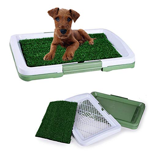 LWQ Perro WC para Perros Hierba Pee Pad, Potty Patch Césped Artificial para la camada Perros Pet Box Training Pads Mejor para Puppy Turf Cubierta