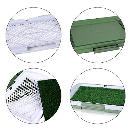 LWQ Perro WC para Perros Hierba Pee Pad, Potty Patch Césped Artificial para la camada Perros Pet Box Training Pads Mejor para Puppy Turf Cubierta