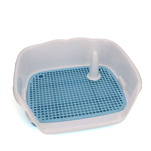 LYDIANZI Cubierta de plástico higiénico Cachorro de Perro Dog Potty Training con la Cerca y Target Pee Mascotas Aseo Adiestramiento de Perros Aseo (Color : Blue, Size : S)