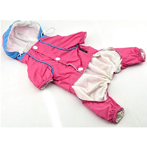 mama stadt Chubasquero Impermeable Transpirable Chaqueta para la Lluvia Ropa con Capucha y Patas para Perros Pequeños