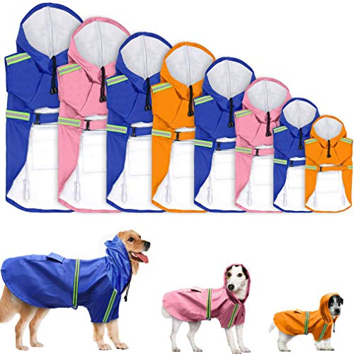 mama stadt Ropa para Mascotas para Perro Impermeable Chaqueta con Tiras Reflectantes Abrigo Perro Pequeño Mediano Grande Primavera y Verano,Azul Talla S-5XL