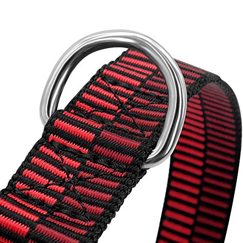 MAOBANG Collar Collar para Perros Nylon Collar para Mascotas Collar para Cachorros Pequeño Mediano Perros Grandes Rojo Azul, Rojo, M