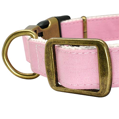 MAOBANG Collar Collar para Perros Nylon Pequeño Grande Perros Collares para Cachorros Pequeño Mediano Grande Mascota Rosa, Rosa, S