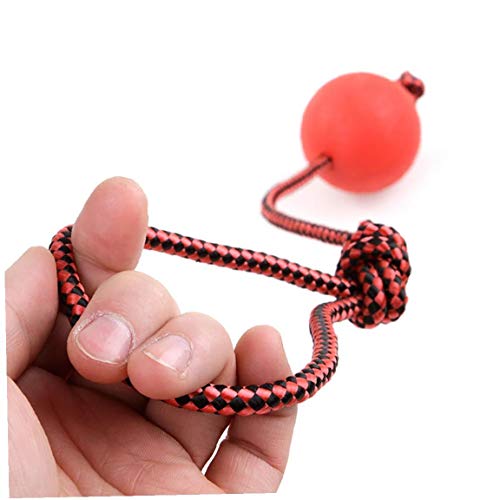 Mascota Molar Bola del Juguete del Perro Casero Pelota De Juguete para Mascotas Molar con La Cuerda De Goma Diámetro Dentición Que Mastica La Bola del Juguete Anillo Rojo 6cm