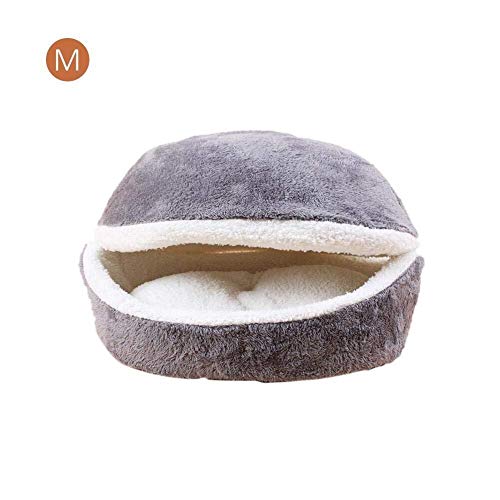 Mascotapara gato perro Cama for mascotas con forma de hamburguesa, terciopelo de algodón, extraíble y lavable, arena for gatos, perrera, cama for mascotas, antideslizante, lavable, lindo nido for masc