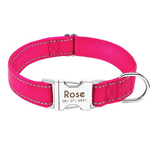 Mascotas Perros Collar De Perro Personazlied Collares De Mascota De Nylon Para Cachorros Collar De Perro Grabado Antirreflejos Reflectante Gratis Collar De Perro Productos Para Mascotas Para Bulldog