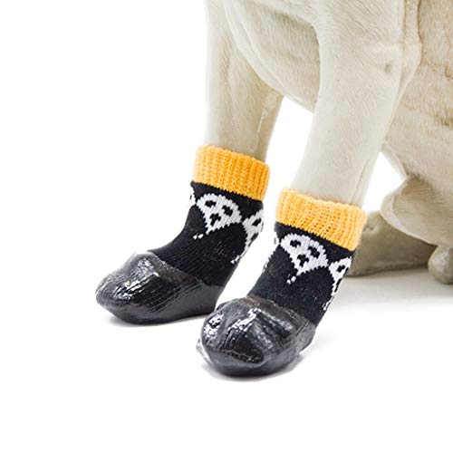 Mascotas Zapatos para Perros Algodón Caucho Impermeable Botas de Nieve Antideslizantes Calzado Calcetín para Mascotas Protector de Pata Suministros para Mascotas 4pcs / Set