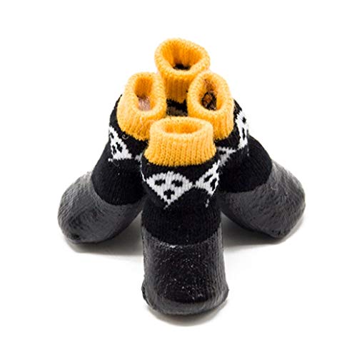 Mascotas Zapatos para Perros Algodón Caucho Impermeable Botas de Nieve Antideslizantes Calzado Calcetín para Mascotas Protector de Pata Suministros para Mascotas 4pcs / Set