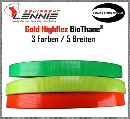 Metro Gold BioThane de aprox. 2 mm de grosor (High Flex), distintas anchuras