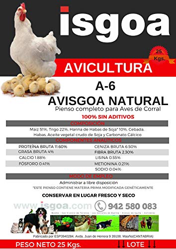 Mezcla MULTICEREALES para Gallinas, Pollos. Saco 25Kg Isgoa