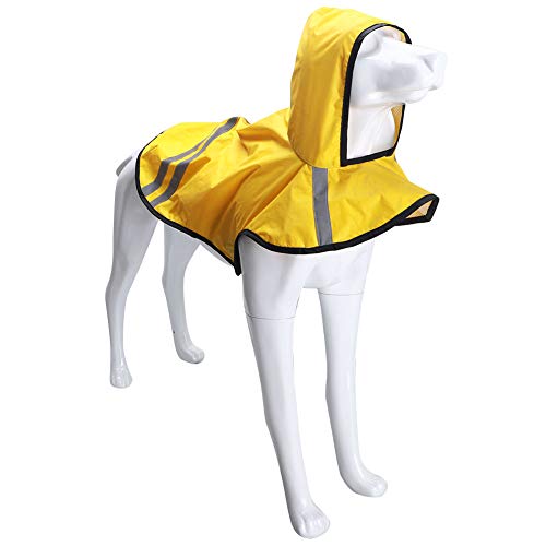 Minjie - Chubasquero Impermeable Reflectante para Mascotas al Aire Libre para Perros de Nieve, Grande Perro Golden Retriever Ropa en la Lucha de la Ley