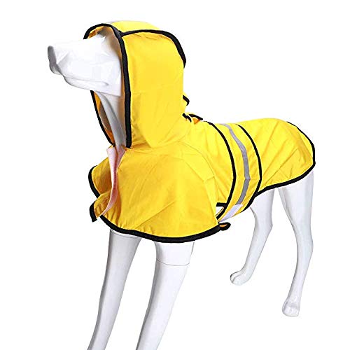 Minjie - Chubasquero Impermeable Reflectante para Mascotas al Aire Libre para Perros de Nieve, Grande Perro Golden Retriever Ropa en la Lucha de la Ley