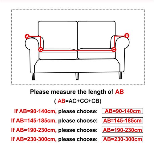 misshxh Funda De Sofá De Esquina Elástica, Abrasión Antiácaros, Antideslizante, Antideslizante, Asiento 1/2/3/4, Adecuado para Gatos, Perros, Mascotas, B4,235-300Cm