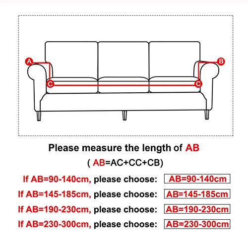 misshxh Funda De Sofá De Esquina Elástica, Abrasión Antiácaros, Antideslizante, Antideslizante, Asiento 1/2/3/4, Adecuado para Gatos, Perros, Mascotas, B4,235-300Cm