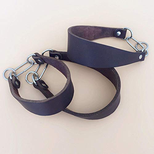 MJBABY Collar de Perro. Collar de Piel de Vaca de Primera Capa, Perro Gree, Galgo, Collar Huibit, Collar de Cuero para Perros pequeños y medianos GE Hui-S