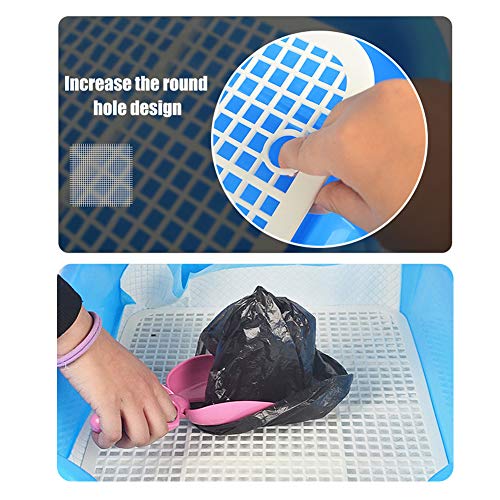 mnoMINI Orinal para Perro, Bandeja portátil con Rejilla, Caja de Arena para Entrenamiento de Perros, Inodoro para Mascotas, Suministros para Orinal, Negro