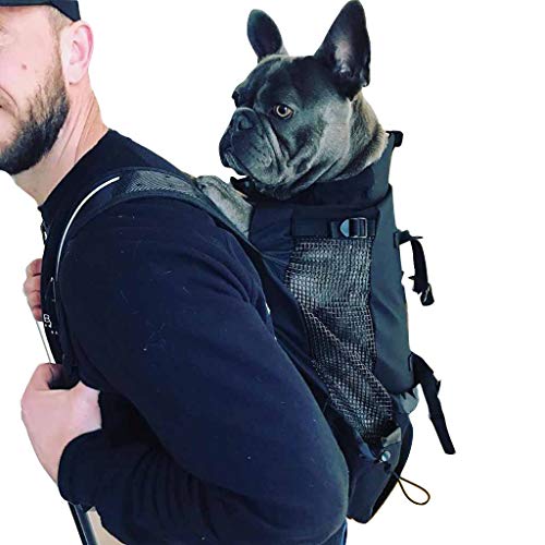 Mochilas para mascotas para viajes, mochila portátil para perro, gato, bolsa de alta capacidad para mascotas grandes, paquete al aire libre, equitación, senderismo, compras para cachorros negro large