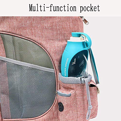 Mochilas transpirables para mascotas con bolsillo multifuncional, Mochila plegable para viajes para mascotas portátil para mascotas Senderismo, caminata, ciclismo y uso al aire libre, rosa,Blue