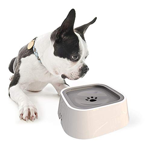 MonsterKill Recipiente de Agua para Perro/Dispensador para Mascota/Bebedero para Gatos - Mantener el Agua Limpia,1.5L (Gris)