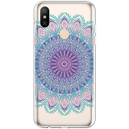 MoreChioce - Funda de silicona compatible con Xiaomi Redmi Note 6 Pro, diseño creativo pintado de silicona, delgada, transparente, protector de parachoques de goma Flor #09