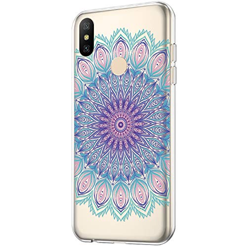 MoreChioce - Funda de silicona compatible con Xiaomi Redmi Note 6 Pro, diseño creativo pintado de silicona, delgada, transparente, protector de parachoques de goma Flor #09