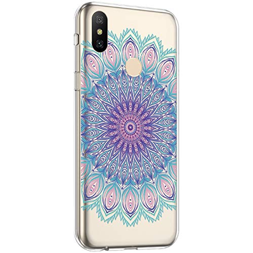 MoreChioce - Funda de silicona compatible con Xiaomi Redmi Note 6 Pro, diseño creativo pintado de silicona, delgada, transparente, protector de parachoques de goma Flor #09