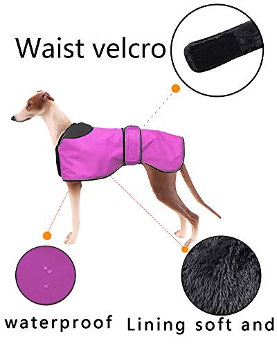 Morezi Chaqueta Impermeable para Perro, Abrigo de Invierno para Perro con Forro Polar cálido, Ropa para Perro al Aire Libre con Bandas Ajustables para Perro Mediano, Grande