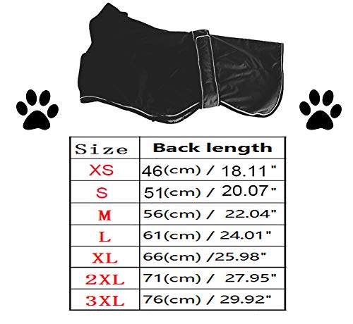 Morezi Chaqueta Impermeable para Perro, Abrigo de Invierno para Perro con Forro Polar cálido, Ropa para Perro al Aire Libre con Bandas Ajustables para Perro Mediano, Grande