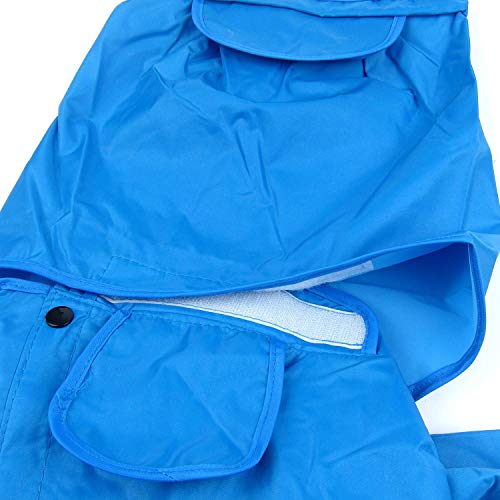 Morezi impermeable perro impermeable con capucha extraíble, chaqueta de nieve resistente al viento, cordón ajustable al aire libre, chaqueta impermeable con capucha y agujero para el cuello.