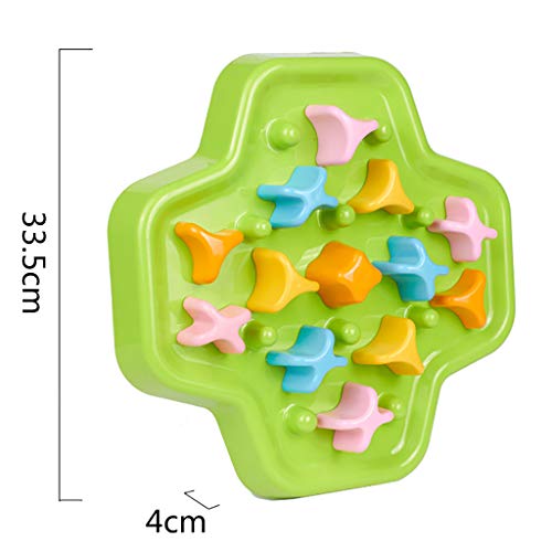 MuXiaRen Tazón Perro Divertido forraje Rompecabezas Tazón Anti estrangulador Tazón antiahogo Mascotas Alimentador Interactivo Cachorro Junior Tazón Perros alimentación Lenta,Green-33.5 * 33.5 * 4cm