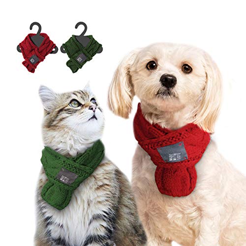 MYYXGS Bufanda para Perros Babero NavideñO para Perros Accesorios De DecoracióN De Capucha De Punto CáLido para Fiesta De Gato Y Perro