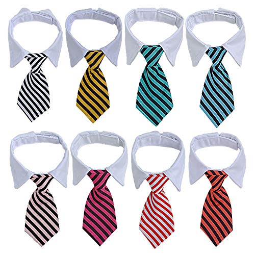 MYYXGS Dog Scarf Pet Supplies Pet Tie Stripe Collar para Perros con Babero Bufanda para Perros DecoracióN NavideñA (2 Piezas)