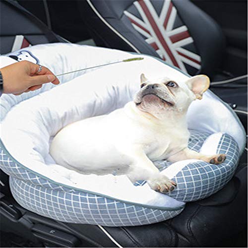 MYYXGS Funda De Asiento De Coche para Perro Perrera para Coche De Perro para Mascotas Fila Delantera PortáTil Almohadilla De ConduccióN A Casa Ley De Cama De Doble Uso Teddy 60 * 50 * 50 Cm