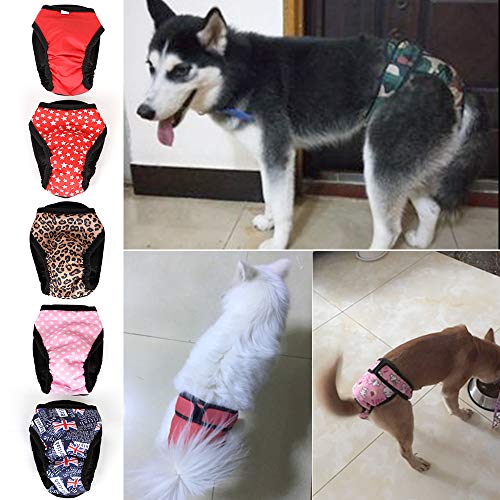 MYYXGS Pantalones FisiolóGicos para Perros Ropa Interior De Seguridad para Perros Ropa Interior Anti-Acoso De Peluche Pantalones FisiolóGicos para Perros