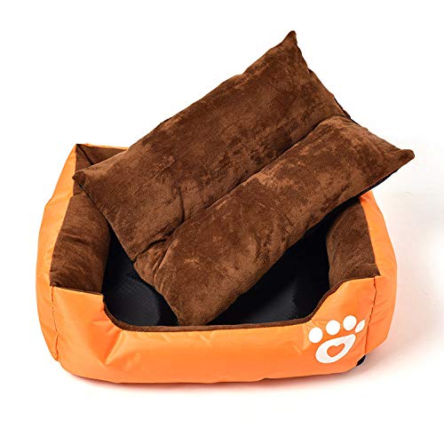 MYYXGS Perrera Grande Cama para Perros Grande Jaula para Mascotas De Terciopelo De AlgodóN Suave Y CóModa Cama para Mascotas Cuadrada Impermeable Y Resistente A Las Mordeduras S 45 * 40Cm