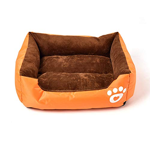 MYYXGS Perrera Grande Cama para Perros Grande Jaula para Mascotas De Terciopelo De AlgodóN Suave Y CóModa Cama para Mascotas Cuadrada Impermeable Y Resistente A Las Mordeduras S 45 * 40Cm