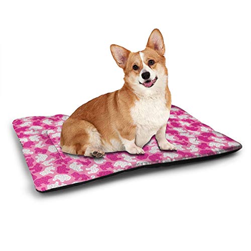 NA - Alfombrilla para Perro con diseño de Galletas de Animales esmeriladas con láminas Suaves, Antideslizante, Lavable a máquina, Perros y Gatos dormidos, 31 x 21 Pulgadas