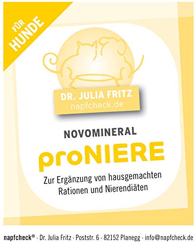 napfcheck Novomineral proniere – minerales, vitaminas y aminoácidos para Perros Enfermos de riñón y Ramas caseras – 1000 g