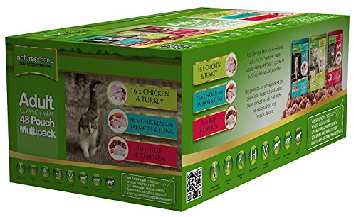 Natures Menu Cat Multi 48 Pack de alimentos – BULK BUY Pollo & Turquía, Bovino & Pollo, Pollo, Salmón & Tuna