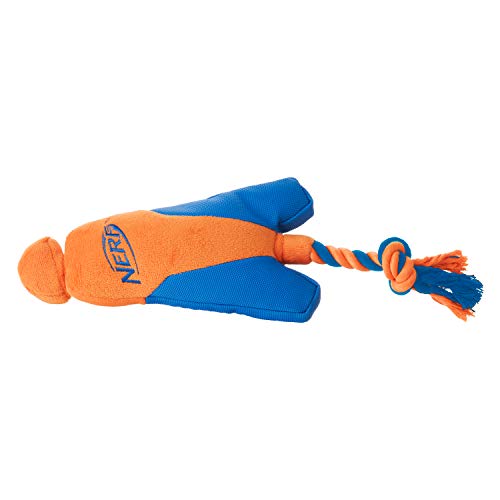 Nerf Perro Mediano Ultraplush trackshot Lefebvre Lanzador Perro de Juguete, Color Naranja/Azul