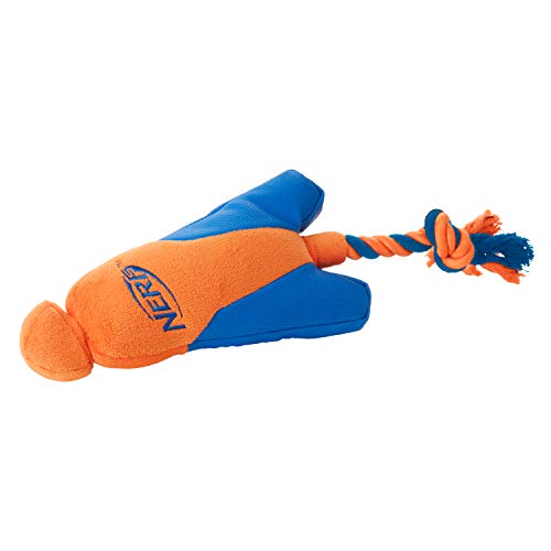 Nerf Perro Mediano Ultraplush trackshot Lefebvre Lanzador Perro de Juguete, Color Naranja/Azul