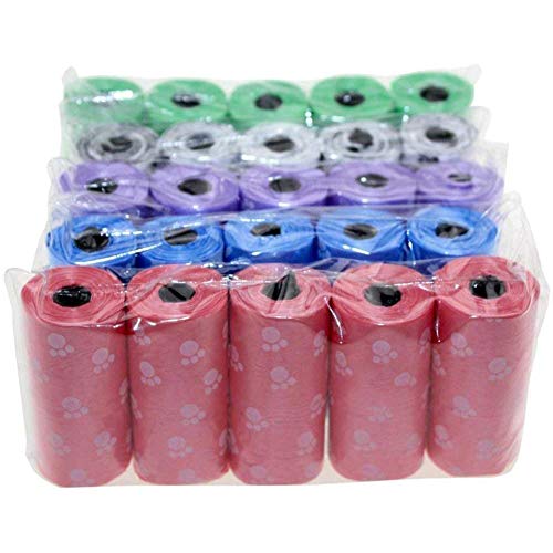 Nicedeal Saludable Clubes 5 rollos/100 PCS Pet Waste Limpia de Perro Caca Bolsas Pick Up Pooper Bolsas Pet Supplies Suministro de Mascotas para Perros