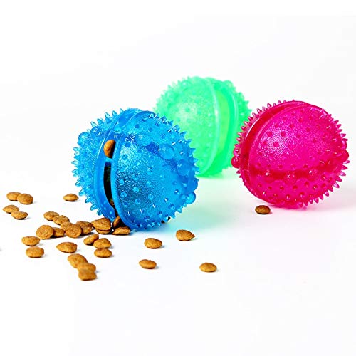 NIEFENG Juguete para Mascotas Pelota de Juguete for Mascotas de Fuga de Alimentos Golden Retriever Molar Bite Diente Resistente Juguete, diámetro: 8 cm, Color al Azar de Entrega